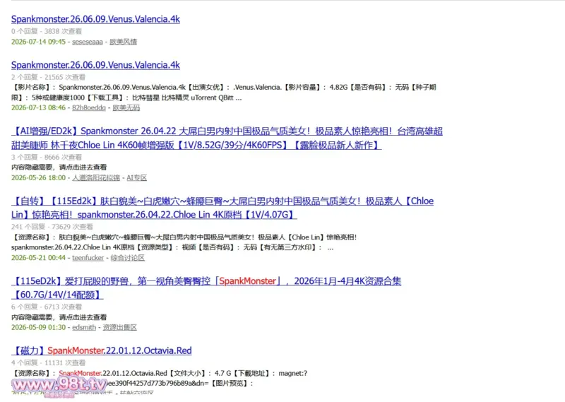 【ED2K丨整理】第一视角操美臀，个个都是嫩妹子!SpankMonster 2026年5-7月份4K合集【48.5g/11v/11配额】-98推特-精选每日热门,专注打造高质量合集资源平台