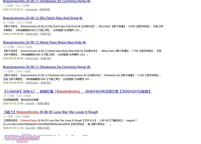【ED2K丨整理】大厂品质值得信赖，拍摄细腻，女优极品，内容丰富，欲望倍增！BrazzersExxtra2026年7月份1080P合集【118g/55v/55配额】-98推特-精选每日热门,专注打造高质量合集资源平台